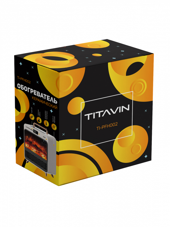 Обогреватель для дома, тепловентилятор напольный с пультом 1500 Вт TITAVIN TI-PFH002